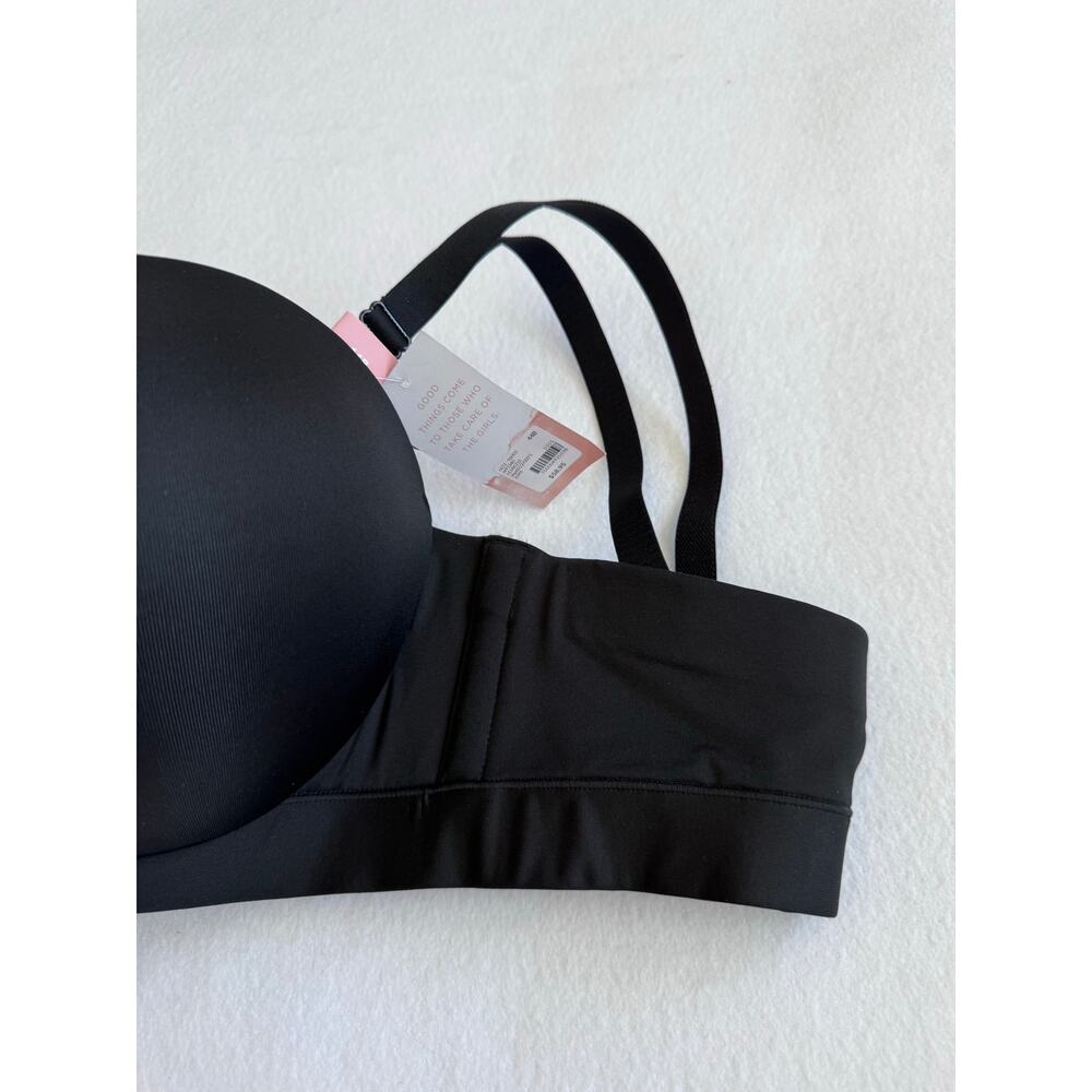Cacique Black Strapless Plunge Bra 44B NWT Multi-Way Comfort Bliss - Picture 7 of 11